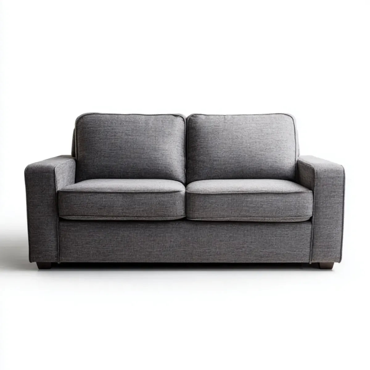 Sofa, 2 ciemnoszara sofa w prostokątnym poliestrze 145 x 85 x 85 cm