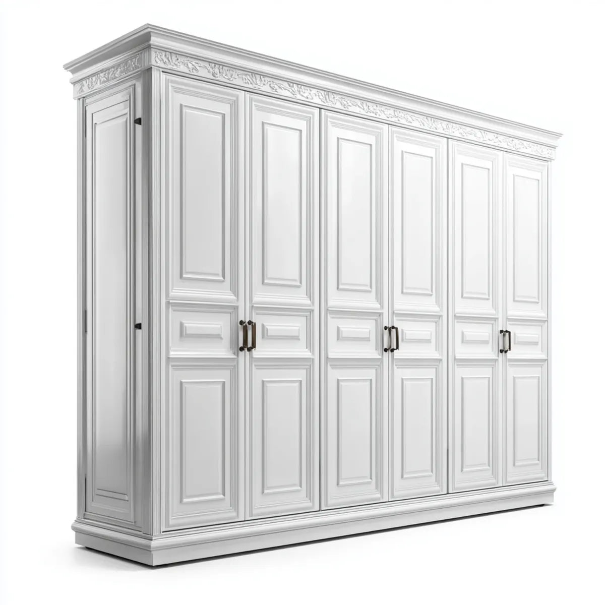 Szafa 6-drzwiowa Biała 300 x 60 x 240 cm z płyty MDF